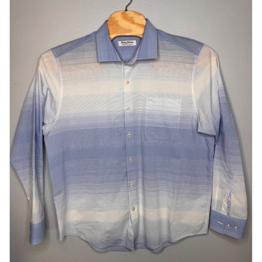 Tommy Bahama The Newport Coast Mens Blue Striped Long Sleeve Shirt XL